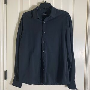 UNTUCKit Men’s Black 100% Cotton Button Down Shirt Size Large